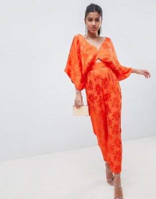 asos jumpsuit orange