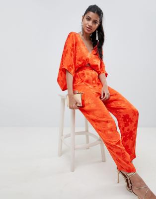 asos jumpsuit orange