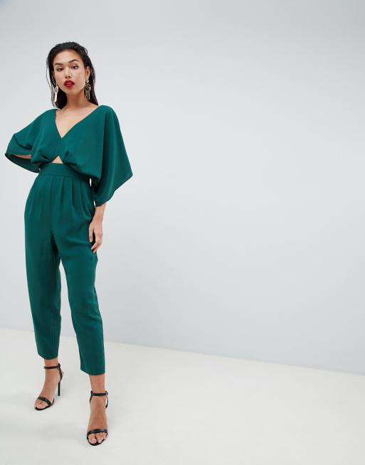 Asos design petite jumpsuit with kimono sleeve and store peg leg