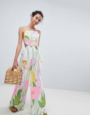 floral jumpsuit formal