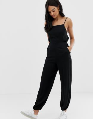 black cuffed jumpsuit