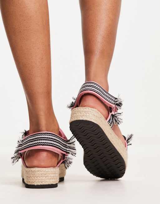 ASOS DESIGN Junction sport sandal espadrilles in pink