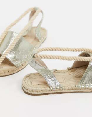 gold espadrilles sandals