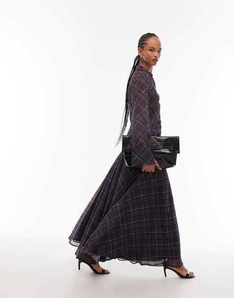 ASOS DESIGN - Jupe à carreaux longue et volumineuse - view 1