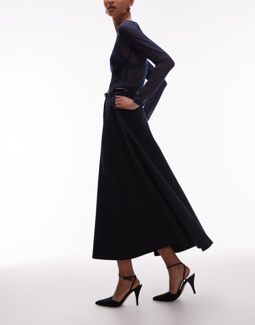 ASOS DESIGN - Jupe ajustée - Bleu marine, 2 de 5