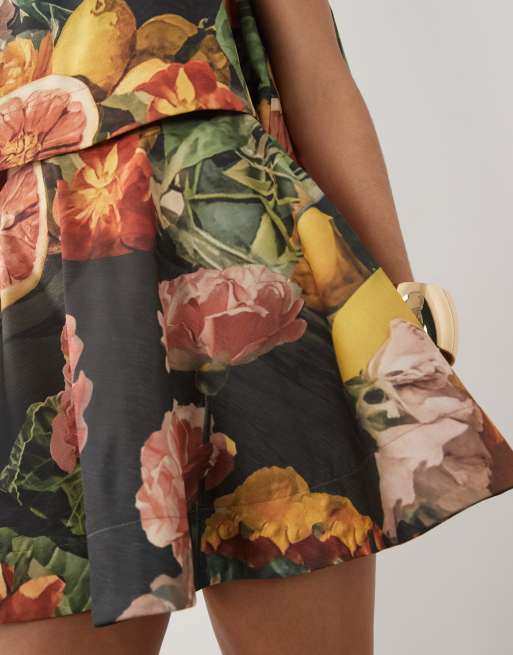 ASOS DESIGN - Jupe cercle d'ensemble volumineuse contrecollée à imprimé fruits, 4 de 5