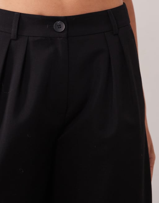 ASOS DESIGN jupe-culotte ajustée à revers noire, 4 de 5