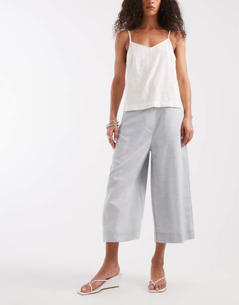 ASOS DESIGN - Jupe-culotte large effet lin - view 1