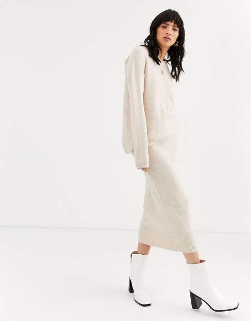 ASOS DESIGN - Ensemble en maille duveteuse - Sable, 3 de 3