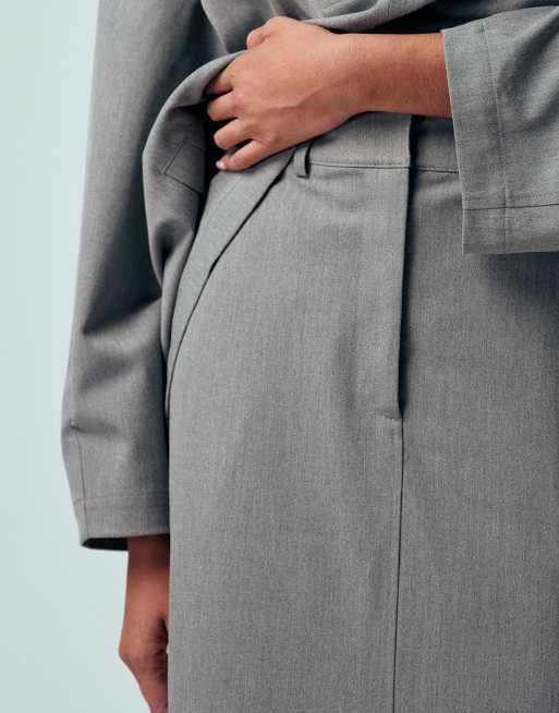ASOS DESIGN - Jupe fourreau d'ensemble élégante et longue - Gris, 2 de 5