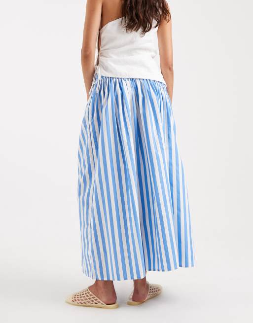 ASOS DESIGN - Jupe longue asymétrique à rayures et taille basse, 2 de 5