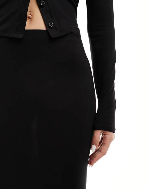 ASOS DESIGN - Jupe longue d'ensemble en jersey - Noir, 5 de 5