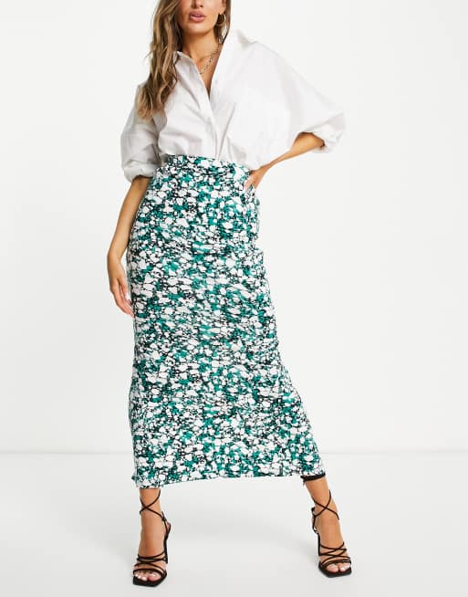 ASOS DESIGN Jupe longue droite imprim abstrait