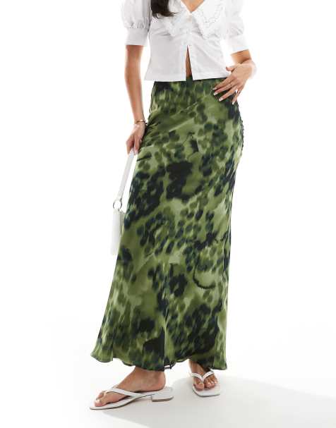 ASOS DESIGN - Jupe longue en mousseline à imprimé animal tacheté - view 1