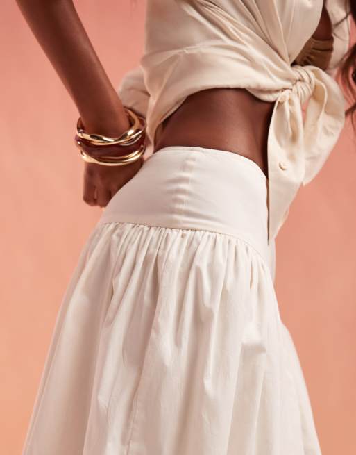 ASOS DESIGN - Jupe longue et asymétrique à ourlet boule - Sable, 4 de 5