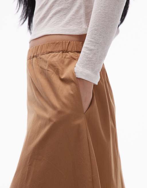 ASOS DESIGN - Jupe longue volumineuse - Camel, 2 de 5