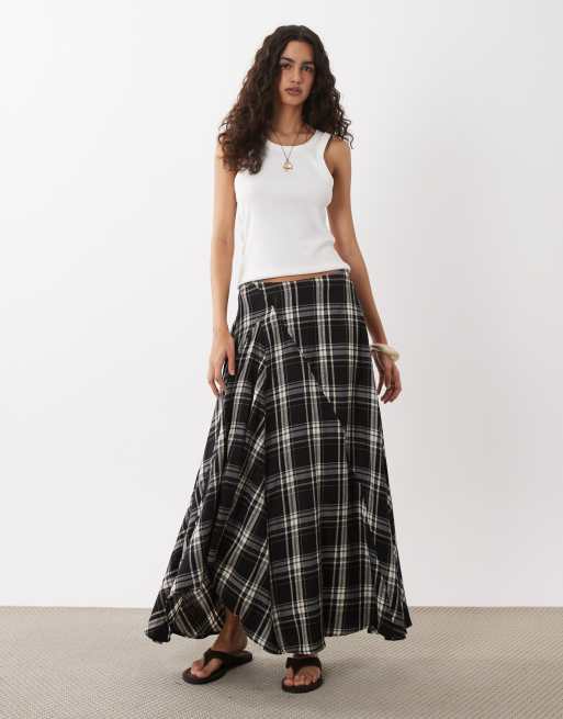 ASOS DESIGN jupe mi-longue à carreaux multicolores, 1 de 5