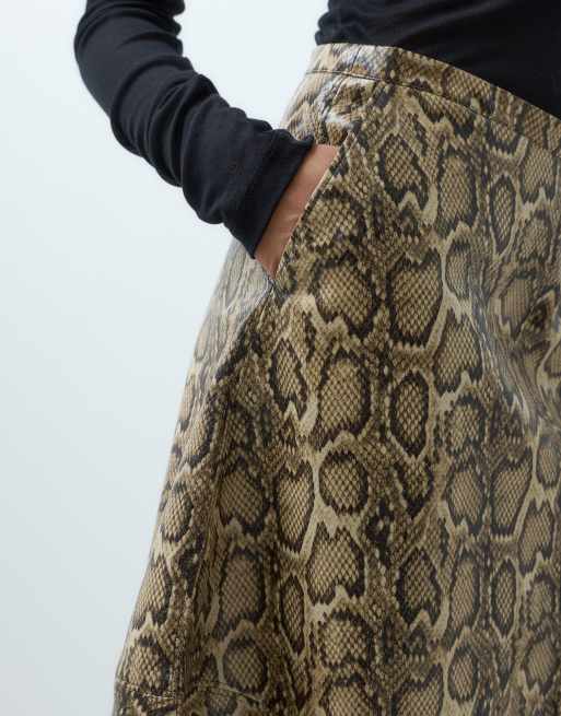 ASOS DESIGN Jupe mi-longue évasée structurée beige, 2 de 5