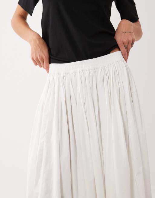 ASOS DESIGN jupe midi d'ensemble brodée à l'ourlet en blanc, 3 de 5