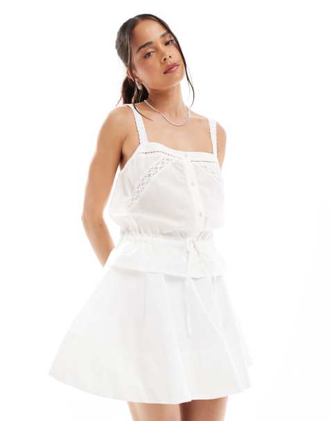 ASOS DESIGN - Jupe-short courte coupe patineuse - Blanc - view 1