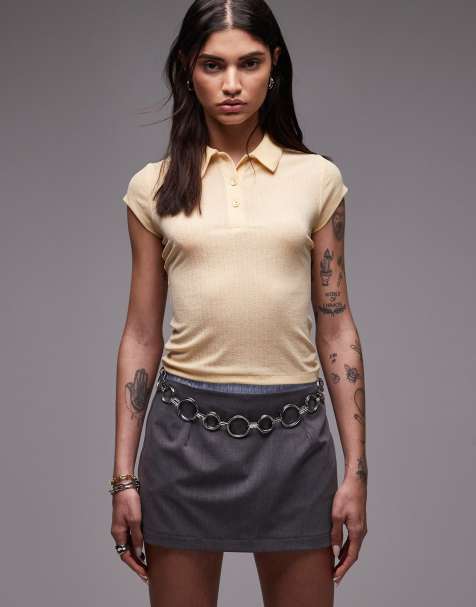 ASOS DESIGN - Jupe-short courte - Gris chiné - view 1