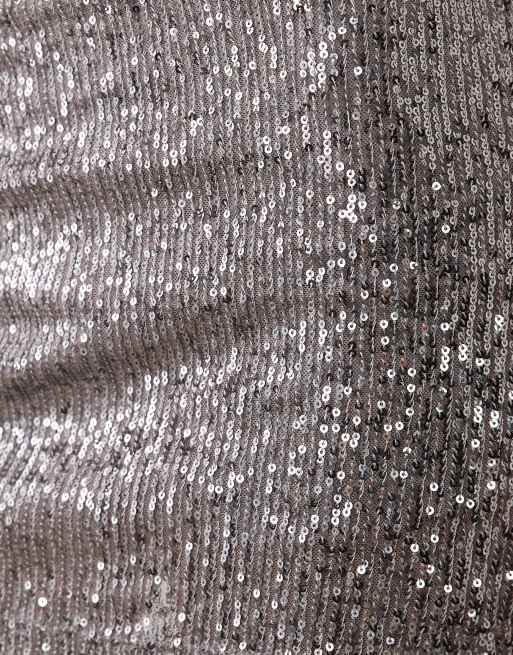 ASOS DESIGN jupe-short micro mini à sequins intégral couleur gunmetal, 4 de 5