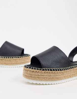 black sandals espadrilles