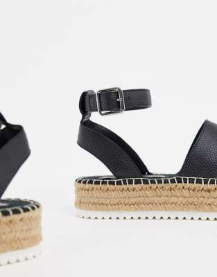 asos design thear espadrille flatform sandals