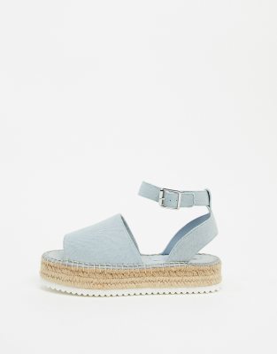 blue espadrille sandals
