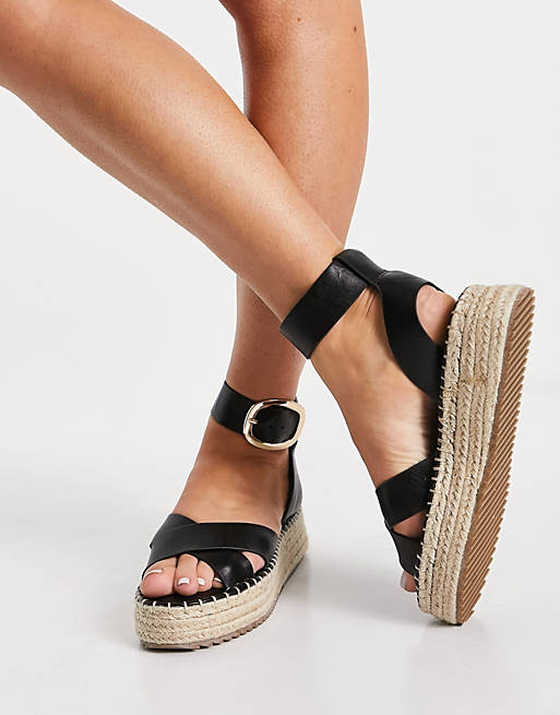 Asos Espadrille Sandals silver-colored casual look Shoes Sandals Espadrille Sandals 