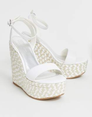 white wedges asos