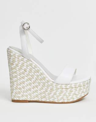 white wedges asos