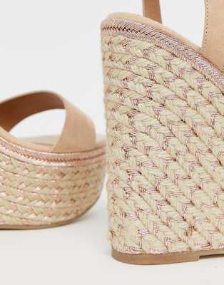asos design justina espadrille wedges