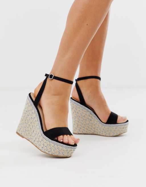 ASOS DESIGN Justina Espadrilles compensees pointure large