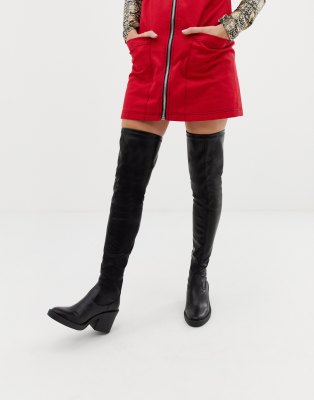 stretchy thigh high boots