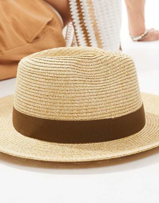 ASOS DESIGN – Kakbeige, mjuk stråhatt med band ton-i-ton, 4 av 4