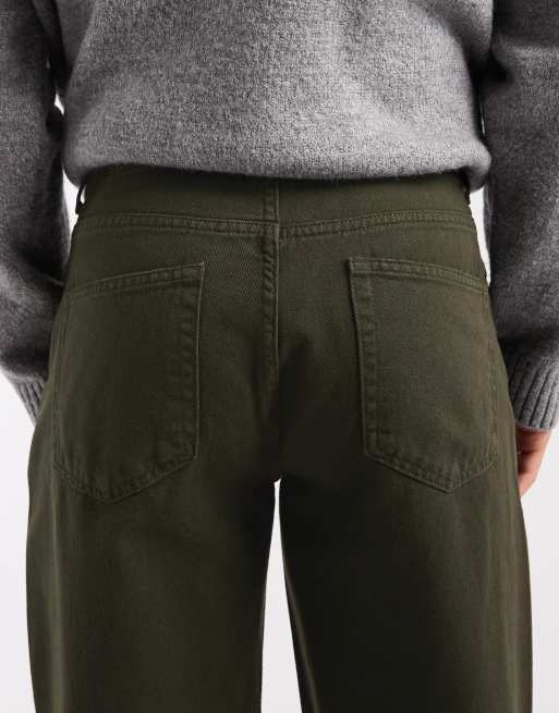 ASOS DESIGN - Kaki-farvede og posede bukser med plisseringer, 5 af 5