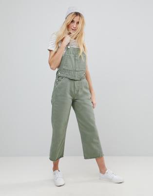 ASOS DESIGN - Kaki utility tuinbroek van denim | ASOS