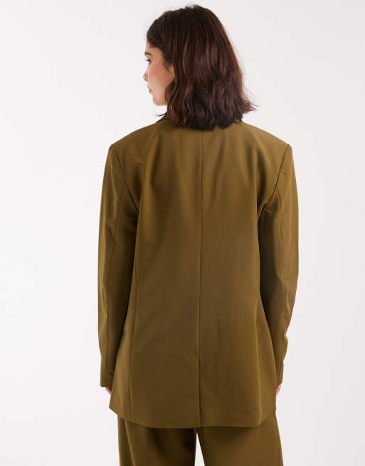 ASOS DESIGN – Kakifärgad, avslappnad kavaj, 4 av 4