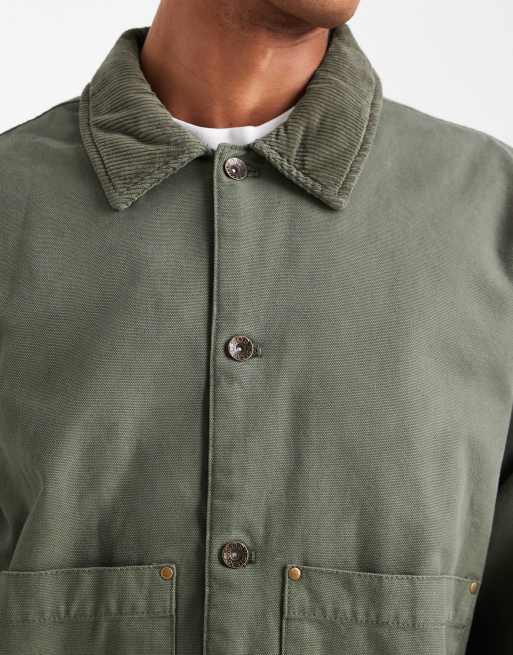 ASOS DESIGN – Kakifärgad harrington-jacka med quiltat foder, 5 av 5