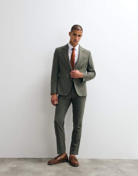 ASOS DESIGN – Kakifärgad kostym i slim fit - view 1