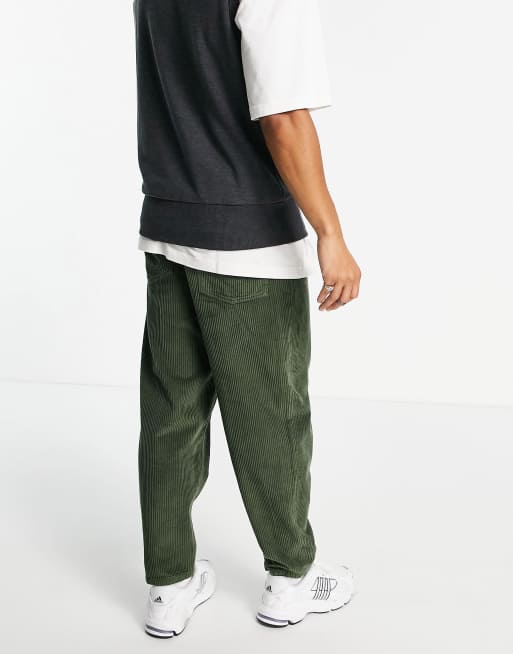 ASOS DESIGN – Kakifärgade avslappnade jeans i manchester med avsmalnande passform, 2 av 4