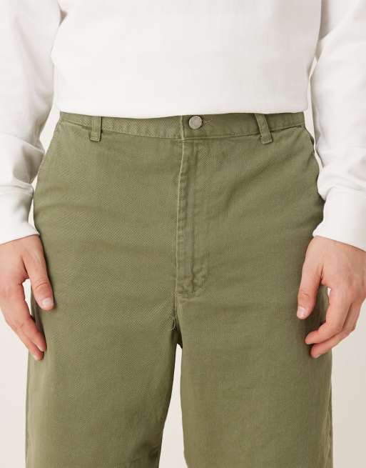 ASOS DESIGN – Kakifärgade, avsmalnande byxor med avslappnad passform , 4 av 5
