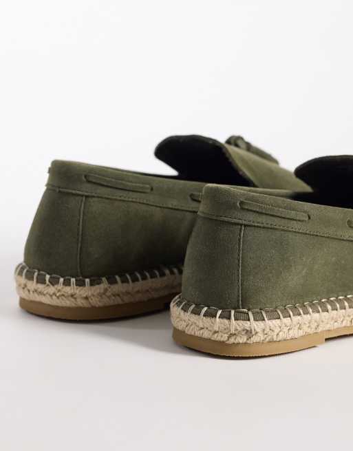 ASOS DESIGN – Kakifärgade espadrillos med tofsar i mocka, 3 av 4