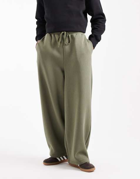 ASOS DESIGN – Kakifärgade mjukisbyxor i loose fit - view 1