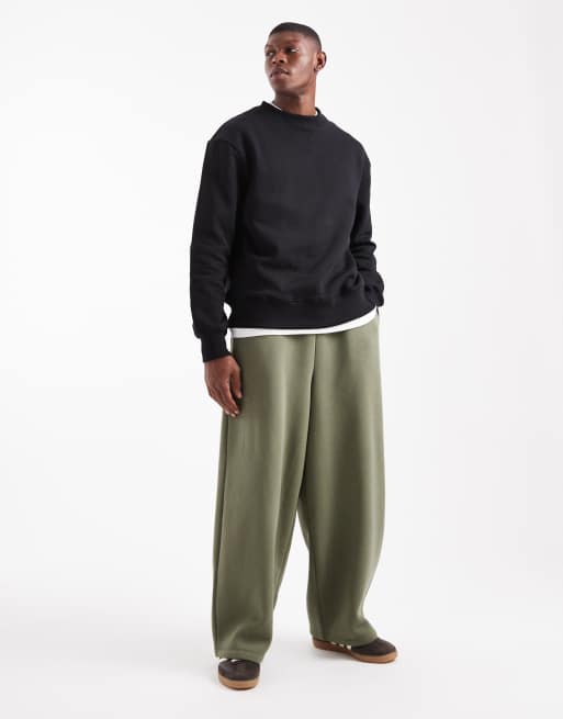 ASOS DESIGN – Kakifärgade mjukisbyxor i loose fit, 2 av 5