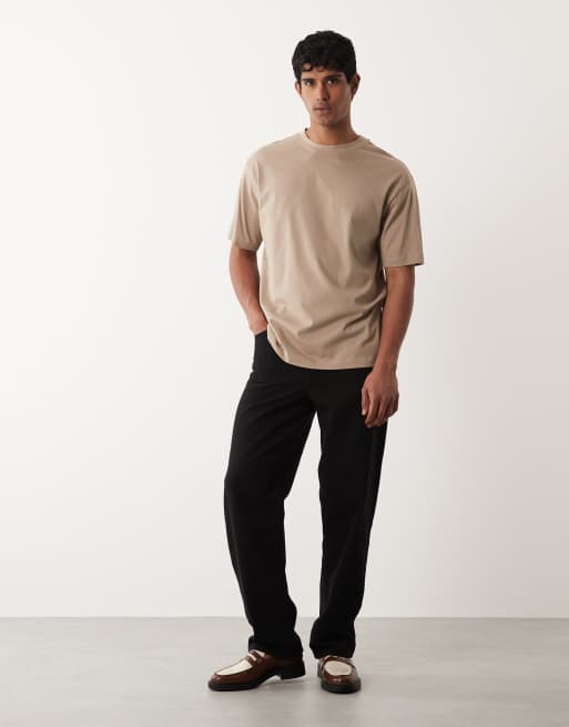 ASOS DESIGN – Kakifärgade och beige, enkla t-shirts med avslappnad passform, 2-pack, 2 av 5