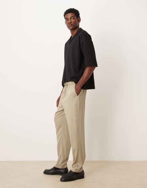 ASOS DESIGN – Kakifärgat set med skjorta och byxor - view 1