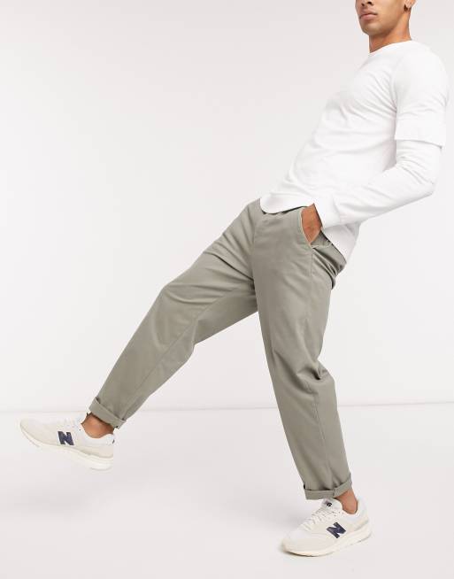 ASOS DESIGN - Kakifarvede afslappet skaterchinos