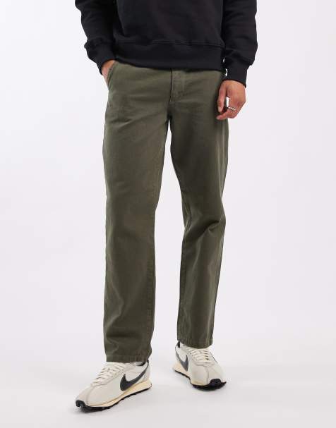ASOS DESIGN - Kakifarvede bukser med lige ben - view 1